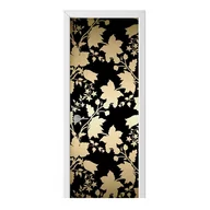 Naklejki na ścianę - Naklejka na drzwi HOMEPRINT Złote liście 95x205 cm - miniaturka - grafika 1