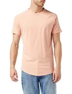 Koszulki męskie - JACK & JONES Męski T-shirt ekologiczny bawełna, Coral Pink/Fit:reg, XL - miniaturka - grafika 1