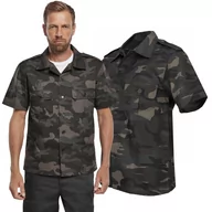 Odzież taktyczna i umundurowanie - Koszula z krótkim rękawem BRANDIT US Hemd 1/2 Arm - Darkcamo - miniaturka - grafika 1