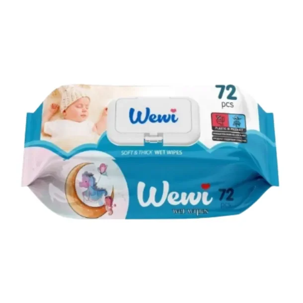 WEWI Baby Delikatne Chusteczki Nawilżane Dla Dzieci i Niemowląt 72szt.