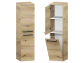 Szafki łazienkowe - Słupek Łazienkowy ATHD 35 cm DK Lewy - Dąb Evoke Coast Mat - Uchwyty Czarne Matowe - miniaturka - grafika 1