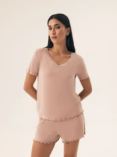 Piżama damska Noves Henderson piaskowy beż XL - Piżamy damskie - miniaturka - grafika 1