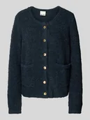 Swetry damskie - Kurtka z dzianiny z okrągłym dekoltem model ‘VALMAI’ - miniaturka - grafika 1