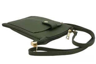 Torebka skórzana / etui na telefon - Zielone - Etui i futerały do telefonów - miniaturka - grafika 4