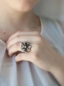 Pierścionki - Koniczynka II - pierścionek srebrny - miniaturka - grafika 1