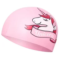 Zabawki zręcznościowe - NQC UNICORN RÓŻOWY DZIECIĘCY CZEPEK SILIKONOWY NILS AQUA - miniaturka - grafika 1