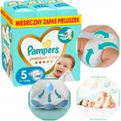 Pieluchy - Pieluszki PIELUCHY PAMPERS PREMIUM CARE 148szt rozmiar 5 MIESIĘCZNY ZAPAS - miniaturka - grafika 1