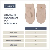 Bielizna ciążowa - Zaffiro - Rękawiczki dla dorosłych Wełna premium S/M Beige U - miniaturka - grafika 1