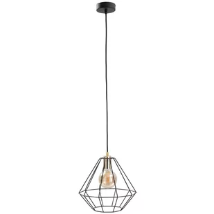 KET Industrialna LAMPA wisząca druciana OPRAWA metalowy zwis czarny złoty KET689 - Lampy sufitowe - miniaturka - grafika 1