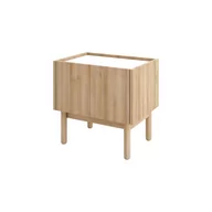 Szafki nocne - Szafka Nocna S50 Boho Piaski Meble Dąb Riviera, Marmur Bianco - miniaturka - grafika 1
