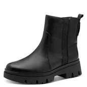 Kozaki damskie - TAMARIS Damskie buty Comfort Boot Flat Półdługie kozaki, Black Nappa, 41 EU, Czarna papka, 41 EU - miniaturka - grafika 1