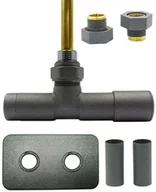 Zawory i kraniki - Zawór jednootworowy regulacyjny UNICO grafit strukturalny All in one prawy GZ1/2 rozeta zespolona prostokątna - miniaturka - grafika 1