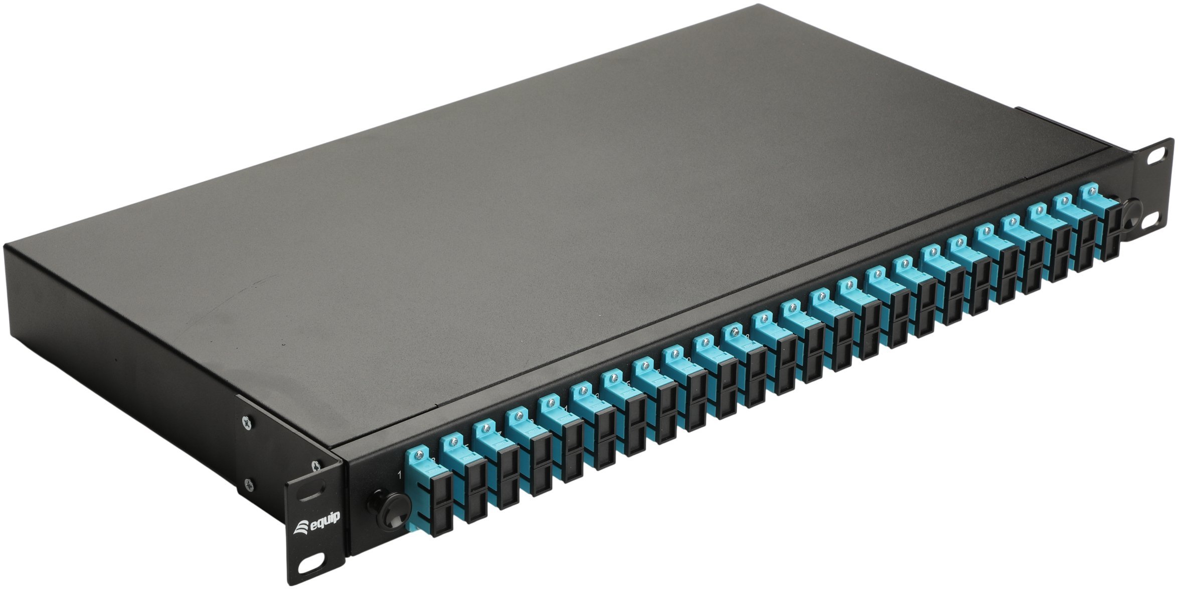 Equip Skrzynka światłowodowa 24-Port SC-Duplex OM3 1U kompletna czarna 337312