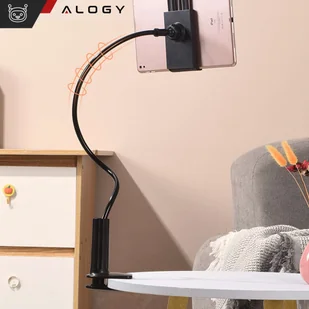 Uchwyt giętki na telefon Alogy Flexible Arm Phone Holder do biurka blatu elastyczne ramię Czarny - Pozostałe akcesoria do telefonów - miniaturka - grafika 12
