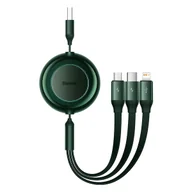Kable - Baseus Bright Mirror 2 | Kabel z regulacją długości USB - Micro, USB-C, Lightning do iPhone 3.5A - miniaturka - grafika 1