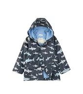 Kurtki i płaszcze dla chłopców - Hatley Kurtka przeciwdeszczowa chłopięca z nadrukiem, niebieski (Shark Frenzy), 4 Lata - miniaturka - grafika 1