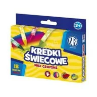 Przybory szkolne - Astra Kredki świecowe okrągłe 18 kolorów - miniaturka - grafika 1
