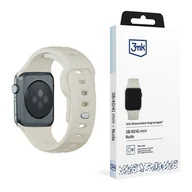 Akcesoria do smartwatchy - 3MK Silicone Watch Strap beżowy/beige silikonowy gumowy pasek dla Apple Watch 1/2/3/4/5/6/7/8/9/SE 38/40/41mm - miniaturka - grafika 1