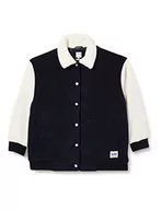 Kurtki damskie - WHITELISTED Damska kurtka Elongated Varsity Jacket, granatowa, XL (DE) - miniaturka - grafika 1