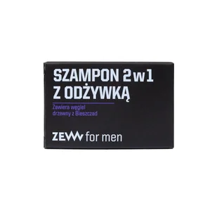 Zew For Men Zew For Men Szampon i Odżywka 2w1 Zawiera węgiel drzewny z Bieszczad 85 ml - Szampony dla mężczyzn - miniaturka - grafika 6