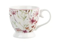 Filiżanki - Kubek filiżanka na nóżce Lea Kwiaty Florina 440ml - miniaturka - grafika 1