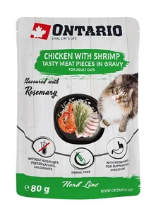 Ontario Saszetka 80g Dla Kota Kurczak I Krewetki - Mokra karma dla kotów - miniaturka - grafika 1