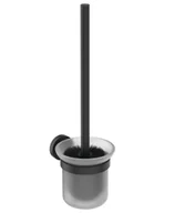 Akcesoria do wc - Ideal Standard IOM - Szczotka do WC ścienna z uchwytem, szkło czarne/satynowe A9119XG - miniaturka - grafika 1