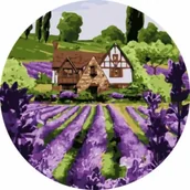 Malowanie po numerach - Twoje Hobby Malowanie po numerach okrągłe - Lawendowy domek 40 - miniaturka - grafika 1