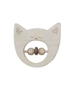 Grzechotki dla dzieci - WOODEN STORY Drewniana Grzechotka Kot - miniaturka - grafika 1