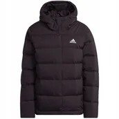 Kurtki damskie - Kurtka damska adidas Helionic Hooded Down czarna HG8747 M - miniaturka - grafika 1