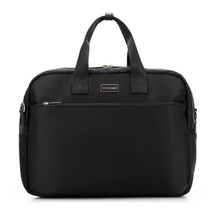 Damska torba na laptopa 15’’ z nylonu czarna - Torby podróżne - miniaturka - grafika 1