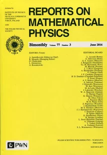 Wydawnictwo Naukowe PWN Reports on Mathematical Physics 77/3 2016 Kraj - Czasopisma - miniaturka - grafika 1