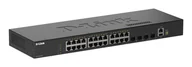 Switche - D-Link DGS-1530-28/E łącza sieciowe Zarządzany L2 Gigabit Ethernet (10/100/1000) Czarny - miniaturka - grafika 1
