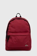 Plecaki - Lacoste plecak męski kolor bordowy duży gładki - miniaturka - grafika 1