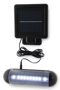 Naścienna lampa LED z panelem solarnym do ogrodu, garażu - Lampy ogrodowe - miniaturka - grafika 1