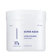 Toniki i hydrolaty do twarzy - Missha Super Aqua Ultra Hyalron Toner Pads 80szt - miniaturka - grafika 1