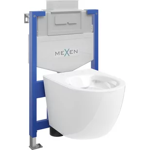 Mexen zestaw podtynkowy WC stelaż Fenix XS-U z miską WC Lena, biały - Stelaże i zestawy podtynkowe do WC - miniaturka - grafika 1