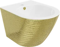 Bidety - Mexen Lena bidet wiszący, biały/złoty wzór łuski - 35224808 - miniaturka - grafika 1