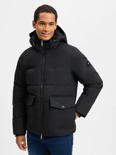 Tommy Hilfiger Pikowana kurtka męska Mężczyźni Sztuczne włókno czarny jednolity, S - Kurtki męskie - miniaturka - grafika 1