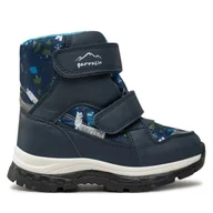 Buty dla chłopców - Śniegowce Garvalin 241855 A008 D Granatowy - miniaturka - grafika 1