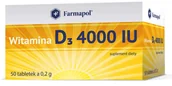 Witaminy i minerały - Witamina D3 4000 IU, 50 tabletek /Farmapol/ - miniaturka - grafika 1