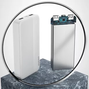 Dudao powerbank 20000mAh 2xUSB-A 10W biały (K4S+) - Powerbanki Dudao powerbank 20000mAh 2xUSB-A 10W biały (K4S+) - Powerbanki - miniaturka - grafika 3