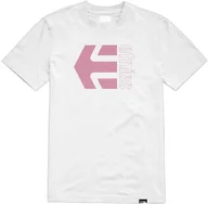 Koszulki męskie - t-shirt ETNIES CORP COMBO TEE WHITE/PINK - miniaturka - grafika 1