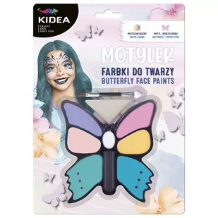 Farbki do twarzy Motylek 8 kolorów KIDEA - DERFORM - Kinder party - miniaturka - grafika 1