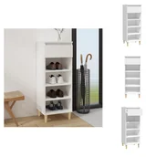 Szafki na buty - vidaXL Szafka na buty biała 40x36x105 cm materiał drewnopochodny - Stojaki i szafki na buty - miniaturka - grafika 1