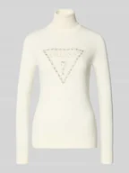 Swetry damskie - Sweter z dzianiny z golfem model ‘MELANIE’ - miniaturka - grafika 1