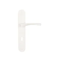 Klamki - Domino Klamka Eva szyld na klucz biała - miniaturka - grafika 1