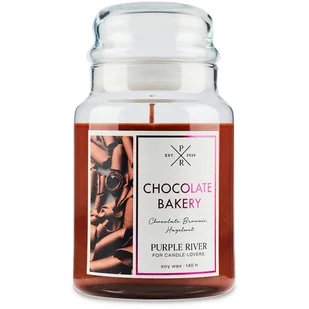 Purple River sojowa naturalna świeca zapachowa w szkle 22 oz 623 g - Chocolate Bakery - Świece - miniaturka - grafika 1