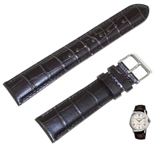 Skórzany pasek do zegarka Casio MTP-1383 brązowy 20 mm - Akcesoria do zegarków - miniaturka - grafika 1