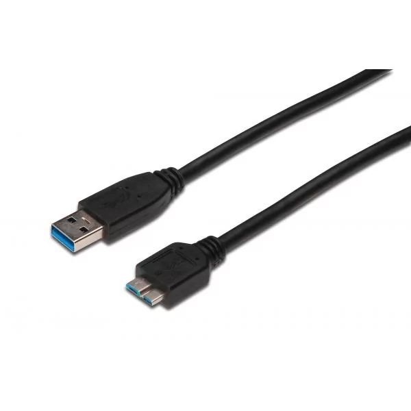 Digitus Cable USB3 A/micro-B męskie - męskie 0.25 m black - AK-300117-003-S